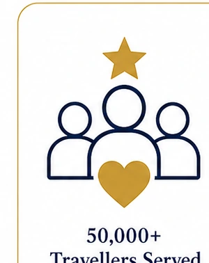 50,000+ Travellers Served icon