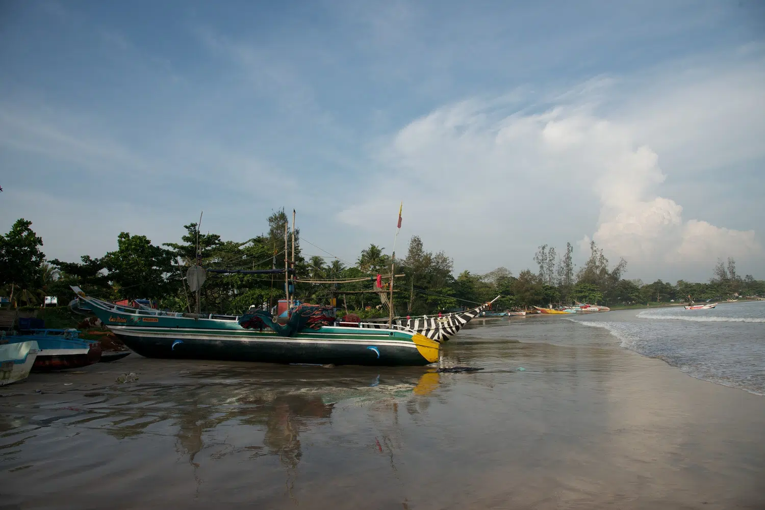 Palm-fringed Sri Lanka beach and coastal scenery for Sri Lanka private day tour with Trustker