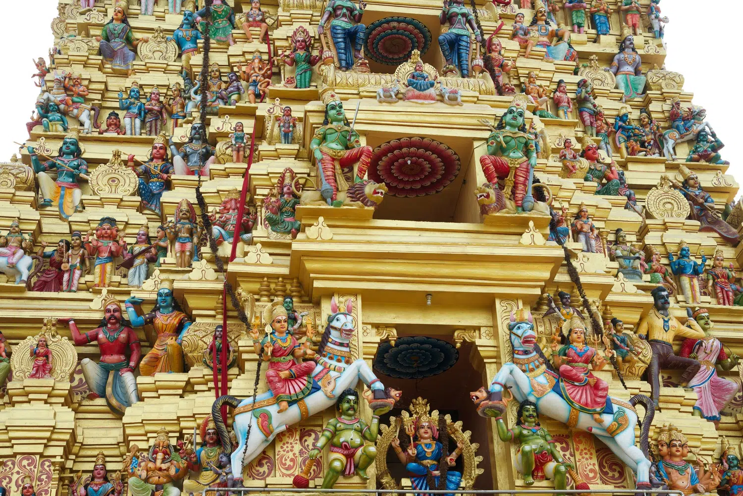 Colorful Hindu temple sculpture and entrance for Sri Lanka private day tour with Trustker